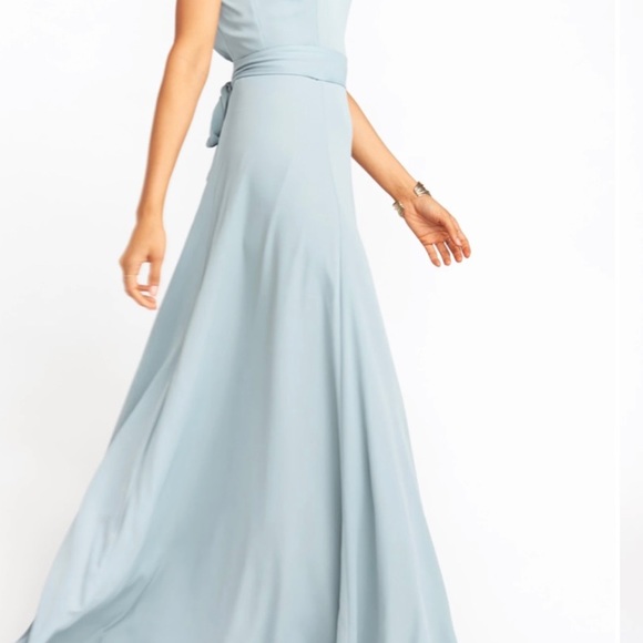 Show Me Your Mumu Jenn Maxi Dress Silver Sage Crisp - Picture 4 of 7